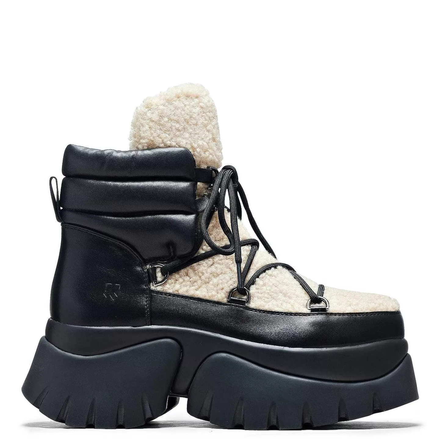 KOI footwear Platformlaarzen-Creme Pluizige Vilun Winterlaarzen | Sneeuw- En Winterlaarzen | Koi-Schoenen