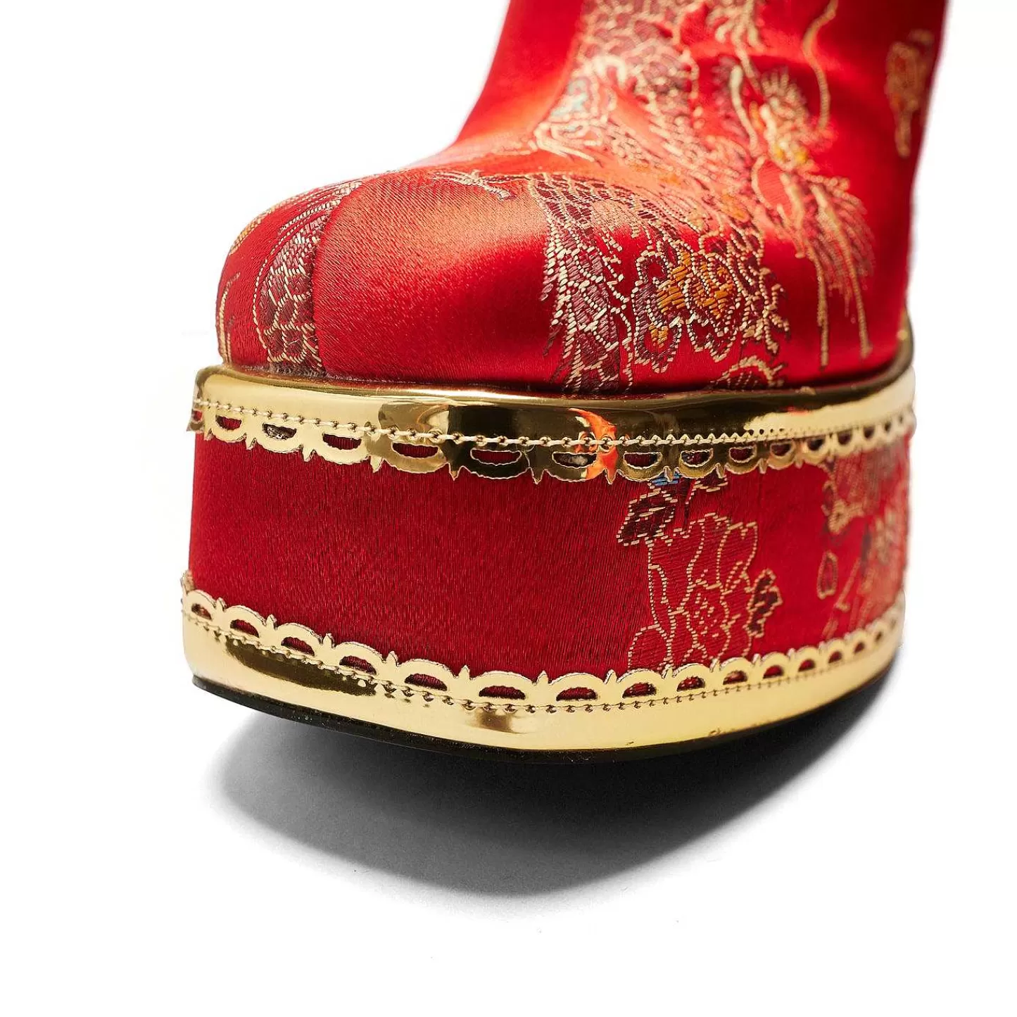 KOI footwear Platformlaarzen-De Sierlijke Ziel Playboy Rode Hakken Laarzen | Playboy X Koi-Collectie