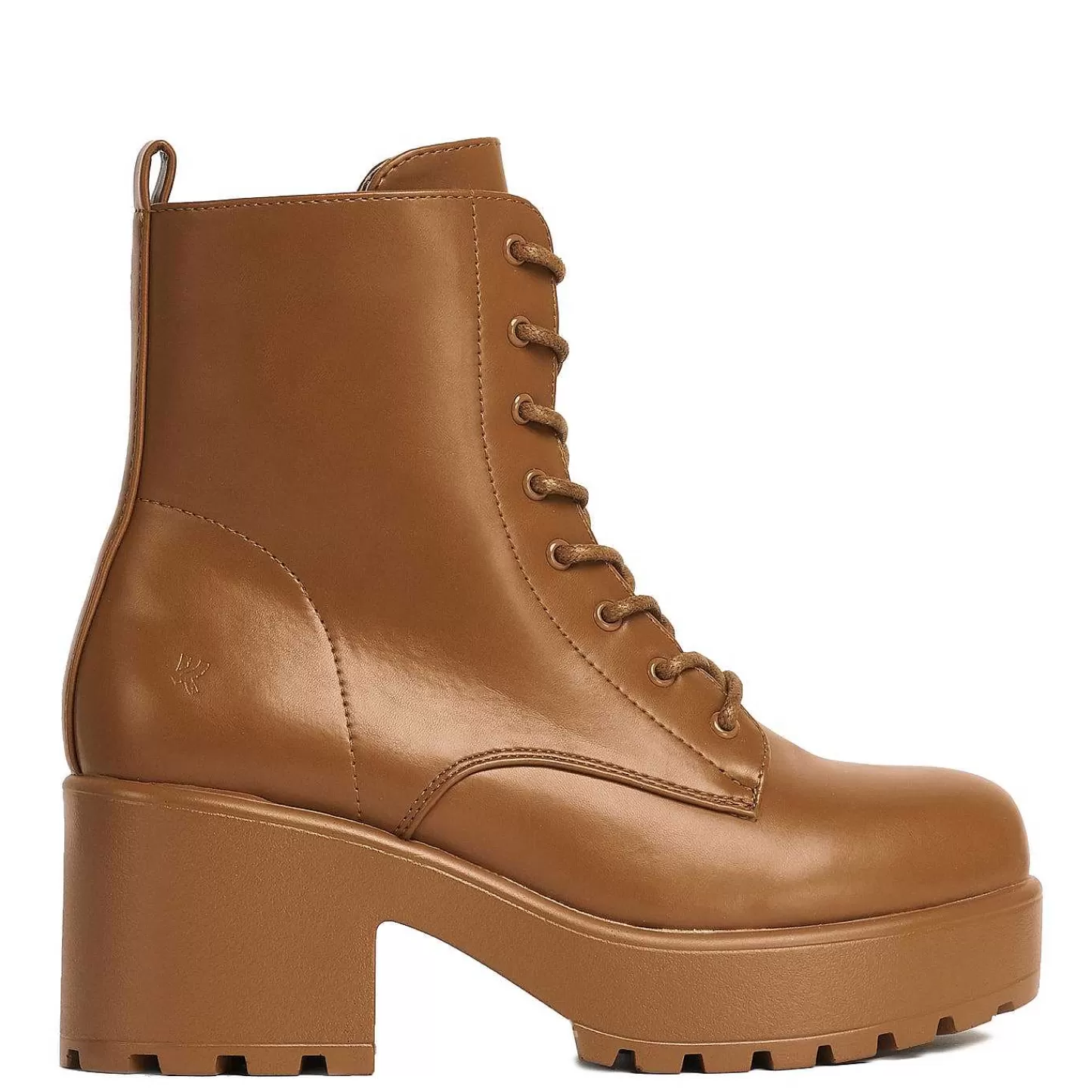 KOI footwear Platformlaarzen-Gin Verbrande Oranje Platform Militaire Laarzen
