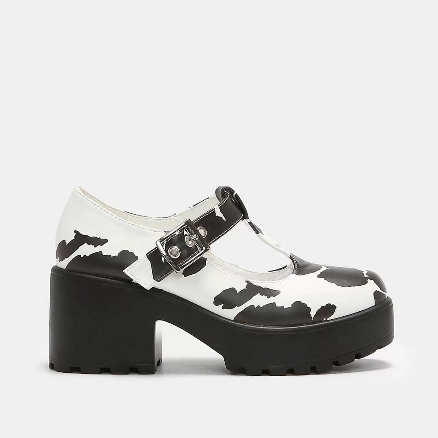 KOI footwear Mary Janes Met Hakken-Mary Jane Schoenen Met Sai Koeienprint 'Nettie Edition'