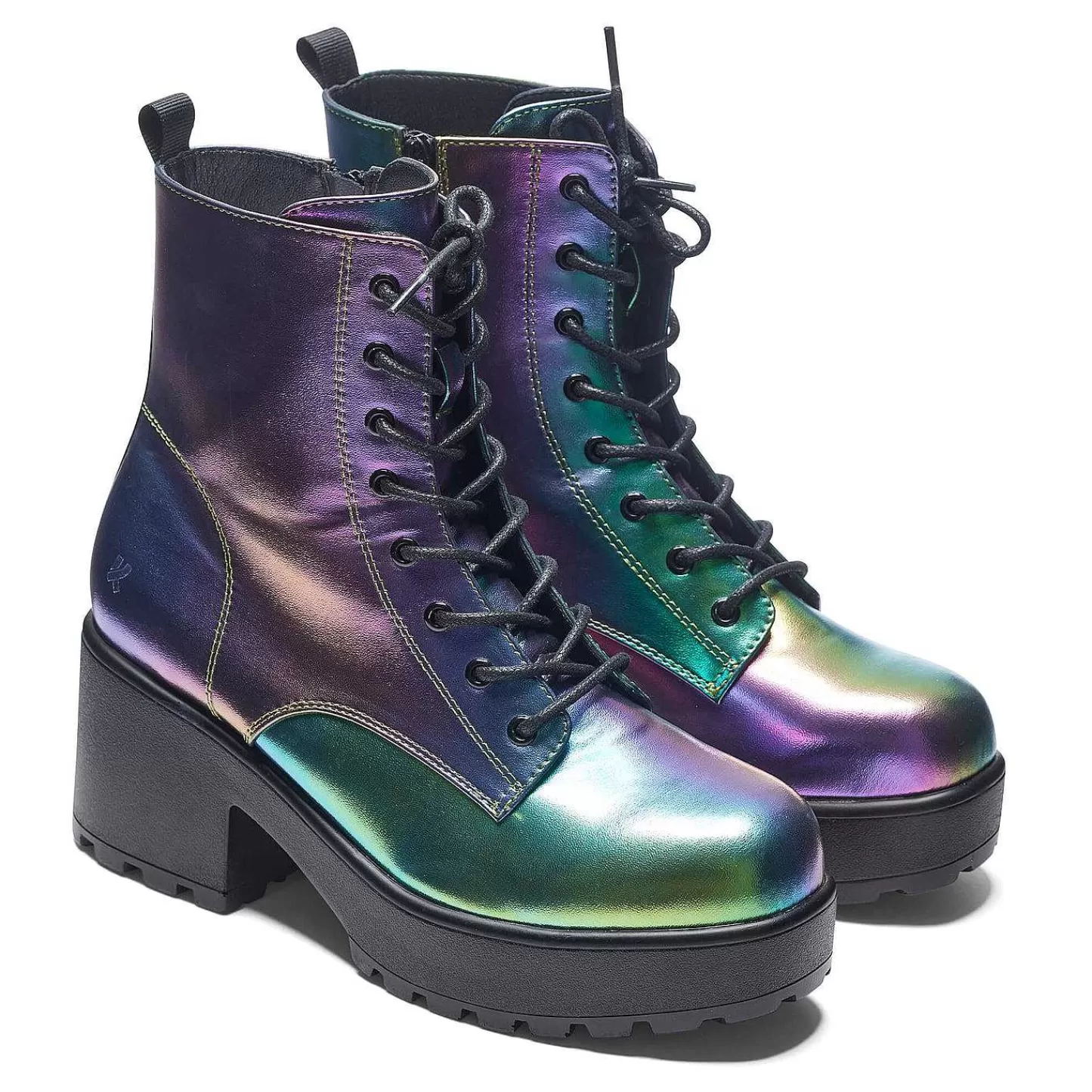 KOI footwear Enkel Laarzen-Militaire Laarzen Met Bismutplatform - Regenboog