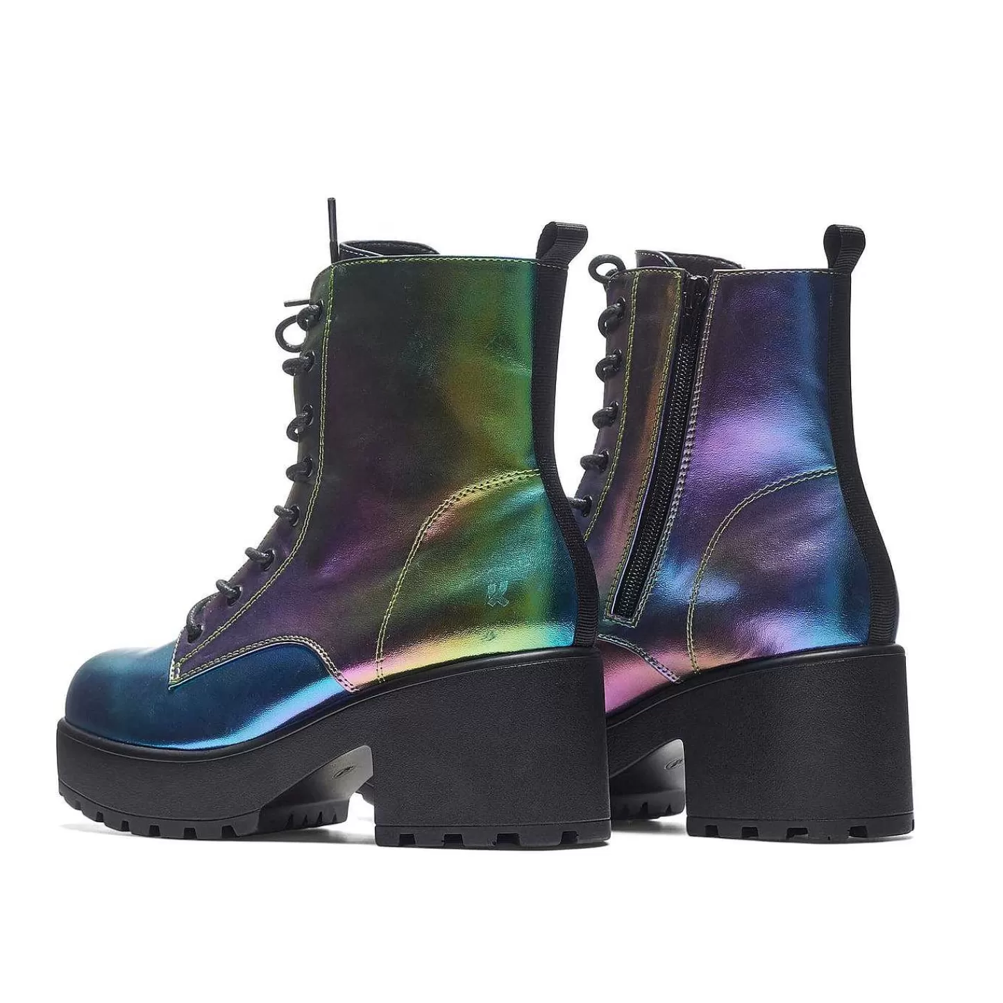 KOI footwear Enkel Laarzen-Militaire Laarzen Met Bismutplatform - Regenboog