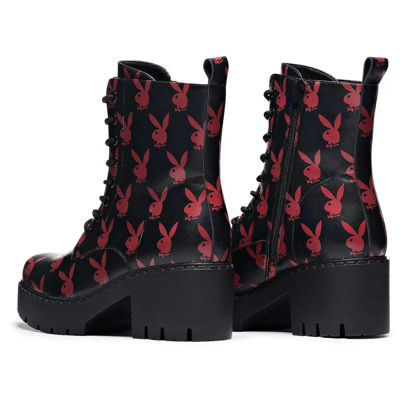 KOI footwear Platformlaarzen-Playboy Reprise Rode Switch-Laarzen | Playboy X Koi-Collectie