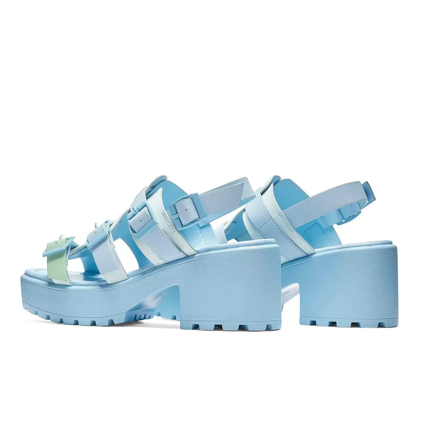 KOI footwear Platform Sandalen-Sugar Season Sandalen Met Dikke Gesp - Blauw