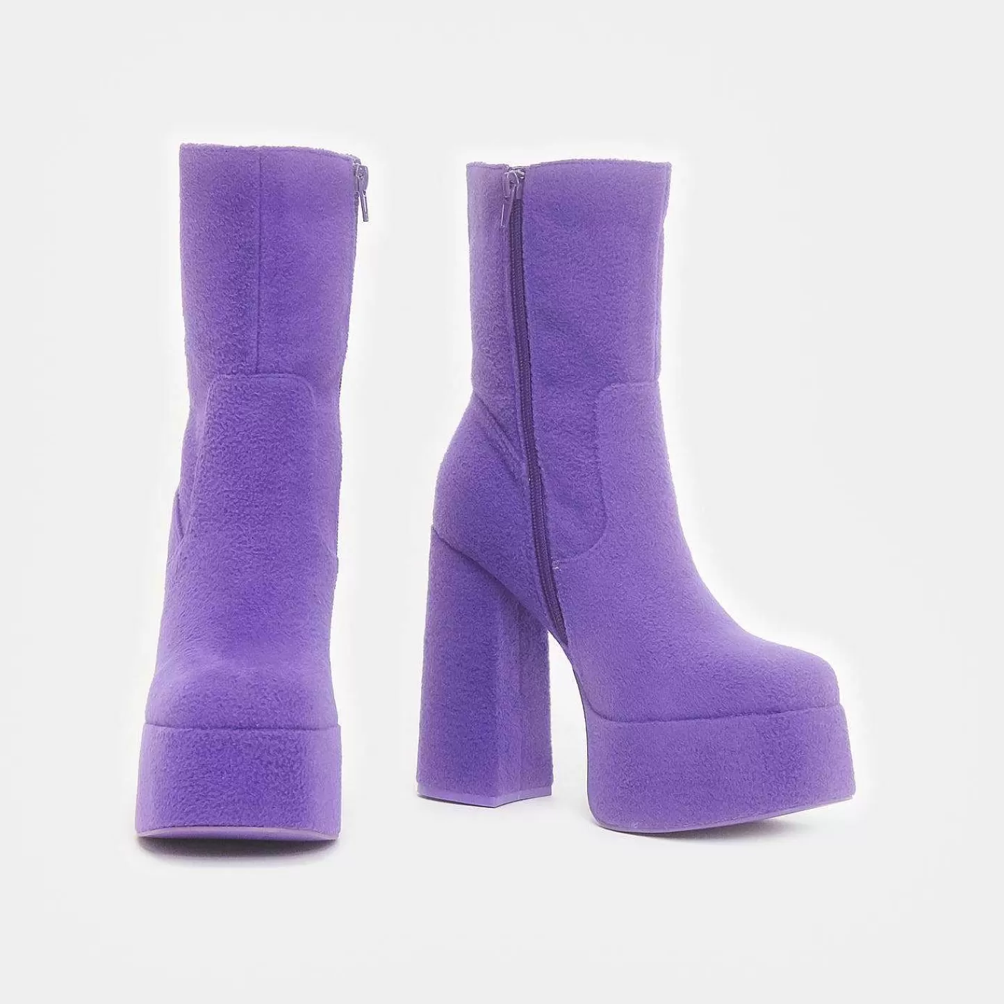 KOI footwear Platformlaarzen-Tinky Winky Pluizige Platformlaarzen