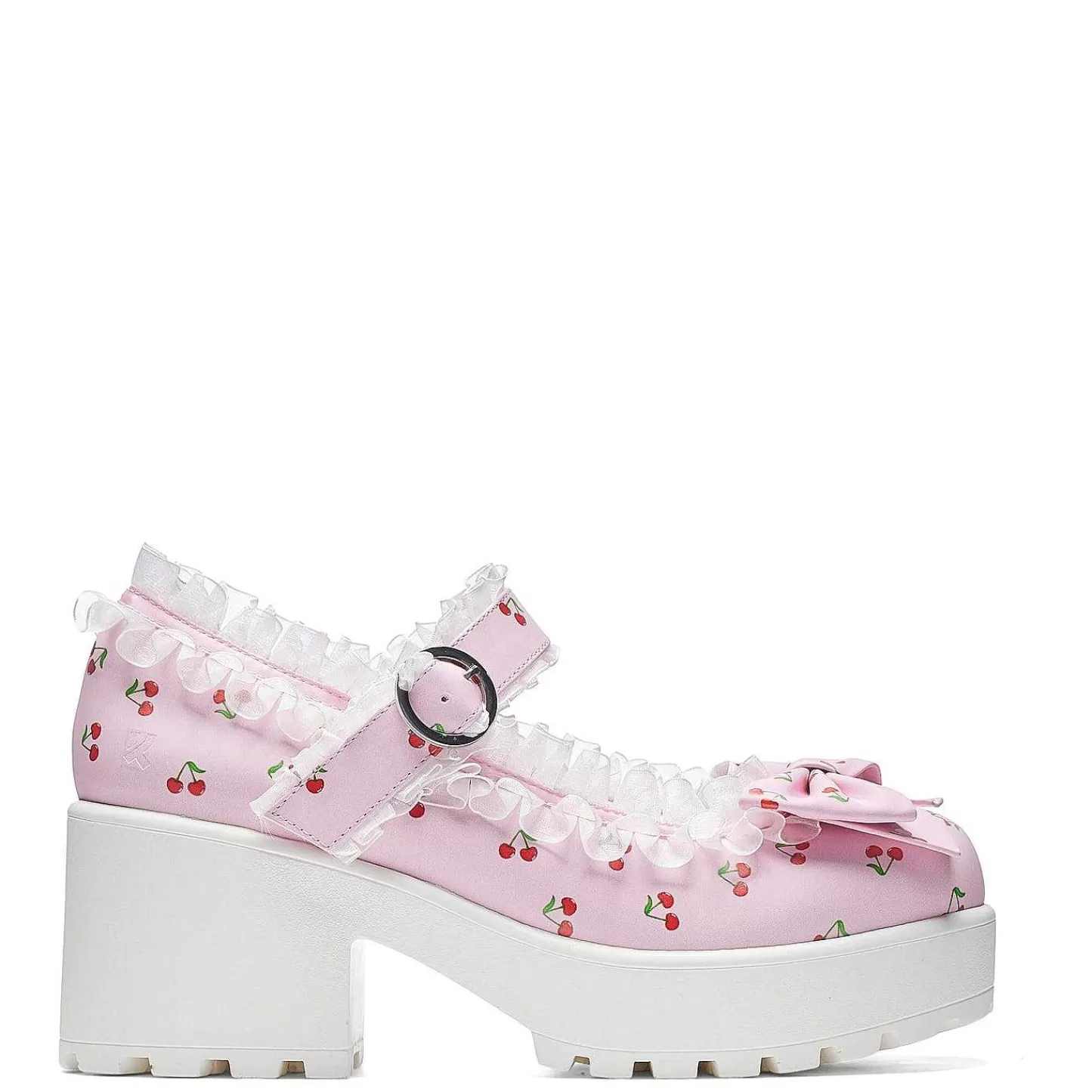 KOI footwear Gedrukte Mary Janes-Tira Mary Janes Schoenen 'Pink Cherry Bakewell Edition'